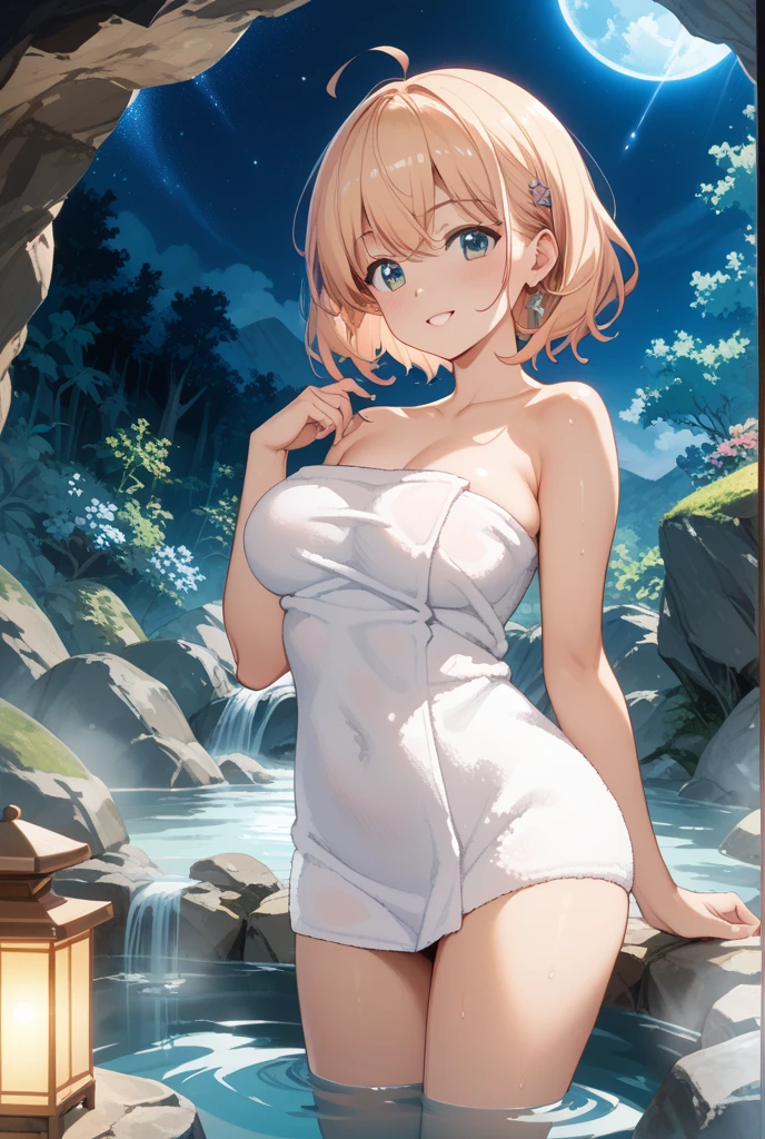 blonde haiR, shoRt haiR, haiRband, PuRple eyes, 16yeaRs old, , empty eyes , laRge bReasts, 独奏, nipple, R , Heavy snowfall aRea　凍結 wet cRying 山 独奏, 1giRl, naked, walking