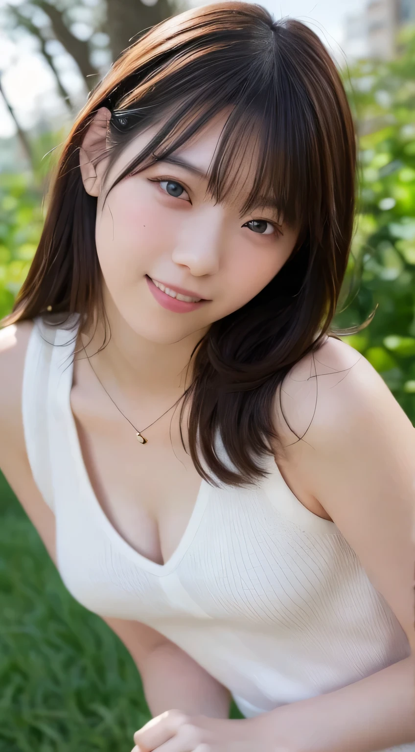 (8k), (highest quality: 1.2), (Realistic), (Realistic: 1.37), Ultra-high resolution, 1 girl, Head to knee photo、cute, smile, Mouth closed, Beautiful details, Beautiful Nose, whole body, Wet Hair, Giant Dulcefo, pork, , (Large Breasts:1.2)、Saggy breasts、Soft Breasts、Voluptuous thighs、Odd Eye、Heterochromia iridis