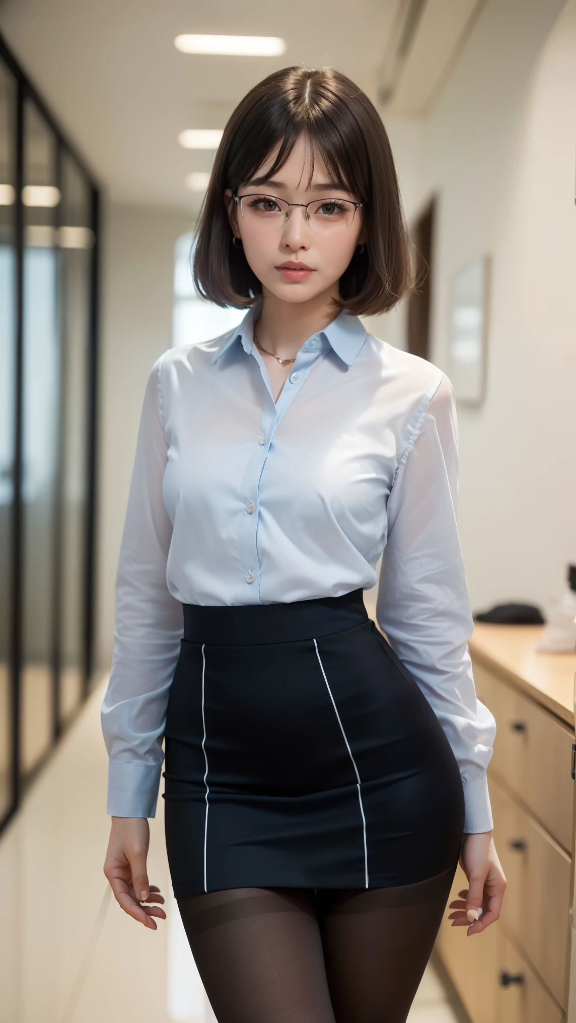((Stay in the bathroom))、(sit on the toilet)、(smile)、I can see your pussy、(nipple見え)、(transparent shirt:1.3)、(In 8K、highest quality、masterpiece:1.2)、(genuine、photorealistic:1.37)、Super detailed、1 girl、cute、beautiful eyes、office、、(nippleが見えてる:1.2)、 (perfect beautiful beautiful face:1.15)、(closed mouth)、細やかなbeautiful eyes、(No underwear:1.1)、、short cut hair、(sheer shirt:1.2)、、(short hair:1.5)、Floating hair NovaFrogStyle、thinボディ、20 year old woman、brown hair、、brown eyes、small head、((G cup))、fashionable girl、beautiful eyes、genuineフェイス、genuineな肌、fine eyes、、(sheer shirt:1.2), dynamic pose、viewer、Beautiful face and breasts, the tip of the chest sticks out。Areola is protruding。The shape of the genitals is clearly visible。lots of eyelashes。black eyeshadow。bright red lips。black sexy high heels。pubic hair。The lower abdomen is bristly。thin。thighs are open。pubic hairたくさん、pubic hairがはみ出てる、 and delicate figure、(At the office)、camel toe、protruding pussy_nipple