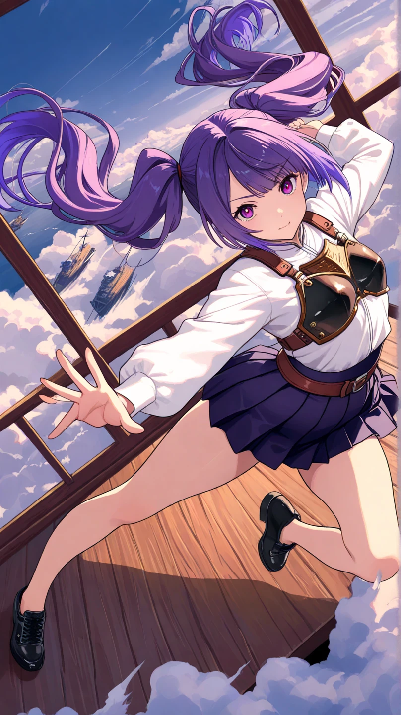 Anime girl lifting her skirt showing her vagina