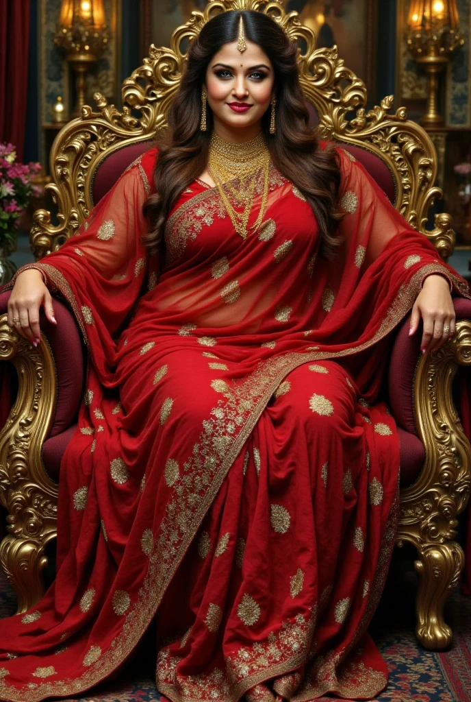 6 ft big breasted average beautiful sri lanakan wealthy age 25 girl in maharani dress. Wearing Academic regalia.well educated.sit in chair with massive big boobs, big butt
