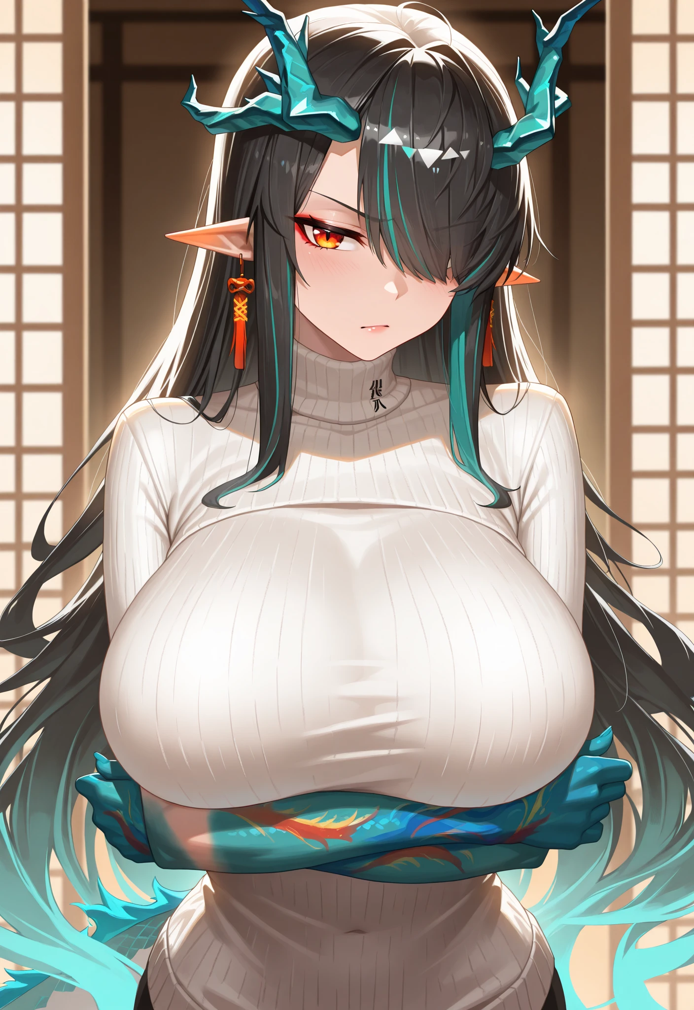 (obra maestra, calidad superior, Mejor calidad, arte oficial, Hermoso, cosmic, atmospheric, Psychedelic, dreamlike, Shinto shrine and aesthetics:1.2), (1 chica, neon black hair, orejas de gato, Hermoso kimono con capucha inspirado en Harajuku y muy detallado., toneladas de tatuajes y piercings, super huge huge naked tits and exposed nipples, escote mostrando, gigantic explosion of her kimono), extremadamente detallado,(fractal art:1.3),vistoso,more detailed, flores de cerezo ondeando al viento