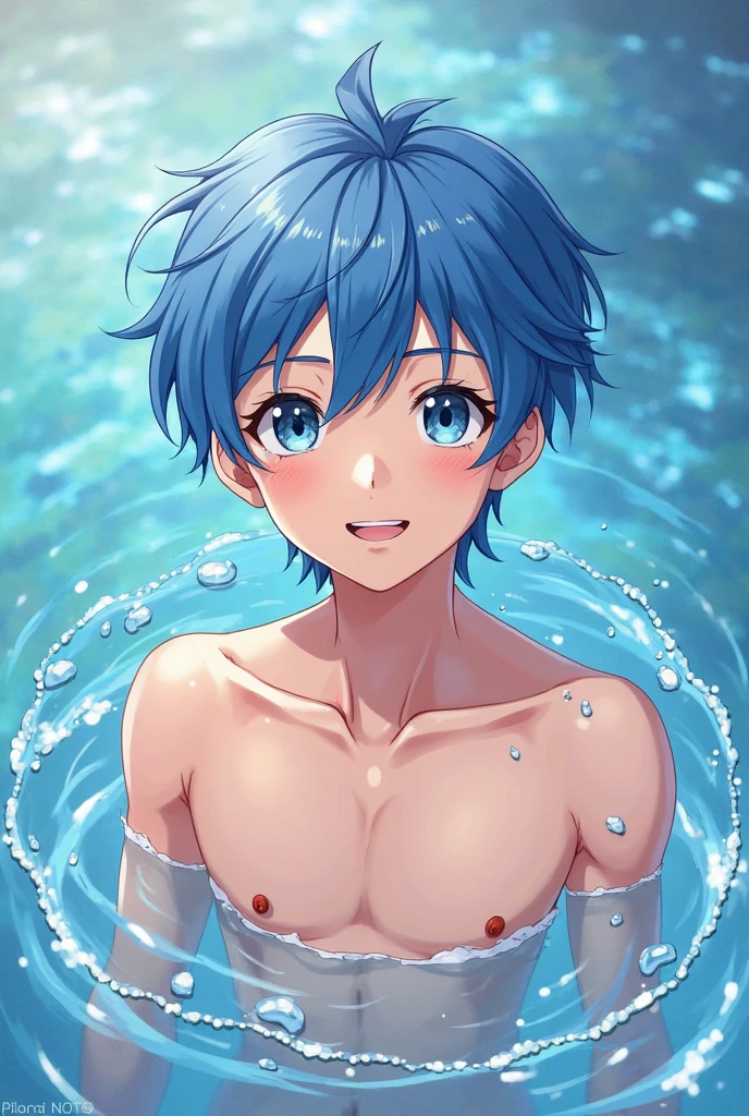Masterpiece,ultra hd, artistic,realistic, 4boys, (multiple_boys,) huge penis,flaccid_penis:1.2,penis, ,full body, handsome ,student ,skin of water, (male only), transparent skin, ((transparent body)), cute, boyish, cute face,young,vibrant colors, (water element) foreskin, extra foreskin, (skin of water)