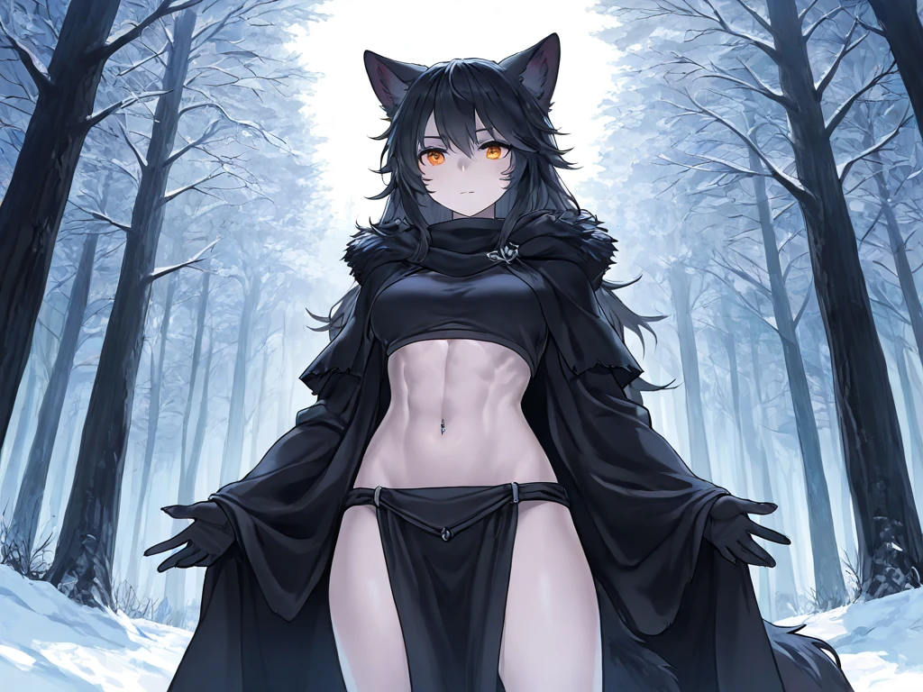Fantasy, 1 tiny_ Girl, (Loli)++, 10yo, slender_child, cat_ears, Cape,Outdoor,bikini, Shy, (bare_groin,bare_waist)++, hold_huge_sword_hilt, Solo, Thighs, covered_,apart_legs, smile, happy, black_hair, navel_naked, slender_legs,tiny_slender_thighs,dynamic_pose_fighting, open_mouth,
