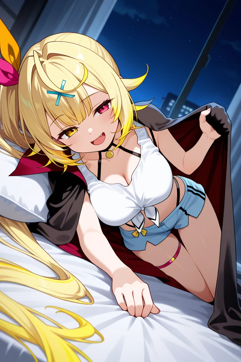 ((Best Quality)), ((Masterpiece)), (detailed), perfect faces, blonde hair, blue eyes, large breast, sexy, red bra, red lingerie, red underwear, cum in pussy, breast milk, angel wings