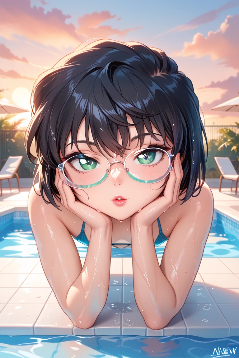 4K, ,Lens flare ,mascara, eyeliner, god rays, 4K, 8K, best quality, masterpiece, hyper detailed,(masterpiece:1.2, Highest quality), (Realistic, photoRealistic:1.4), Beautiful illustrations, (Natural Side Lighting, Cinema Lighting), Angry expressionでビューアーを見る, Cowboy Shot, Front view:1.0, 1 girl,, Perfect Face, , Shiny skin, Swept-apart bangs, Dark brown eyes, Long Eyelashes, (Big Breasts:1.5, Captivating thighs), Beautiful Hair, Beautiful Face, Beautiful fine details, Beautiful clavicle, Beautiful body, Beautiful breasts, Beautiful thighs, Beautiful feet, Beautiful fingers, ( Upward glance), ((Huge boobs:1.5)) 、 Female orgasm、(((Full nudity:1.5)))、Erotic、Climax、((Staring intently at the audience:1.7))、((Licking the head of the penis vigorously with a long, dripping tongue:1.5))、((ejaculation:1.7))、((Glasses:1.3))、((Completely naked:1.5)),((Angry expression:1.7)),((After being licked, a small, thin penis dripping with saliva is buried deep between her tits and given a titjob.:1.5)),,((Ultra-detailed, sexy tongue:1.5)),((Glowing skin with transparent oil:1.5))