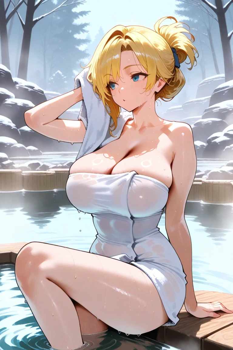 ((Tsunade)),(((Wiping breast))),((Mature female)),(Thick body),(lying on tatami),((Solo)),(((Completely naked))),(((Soap bubbles cover the whole body))), In a ryokan,((Blush)),((laugh)),A MILF,intricate face details,(Curvy physique),4K, 12k resolution,