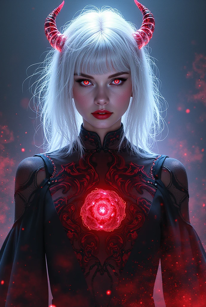 a drawing of a woman with a heart shaped light in her hands, anime cyberpunk art, by Valentine Hugo, shirow masamune, chaos nightmare ❄️ amour, anime cyborg, handsome guy in demon slayer art, highly detailed exquisite fanart, anime cyberpunk, digital art from danganronpa, chaos nightmare ❄️ amour venom, gothic harts, by shirow masamune