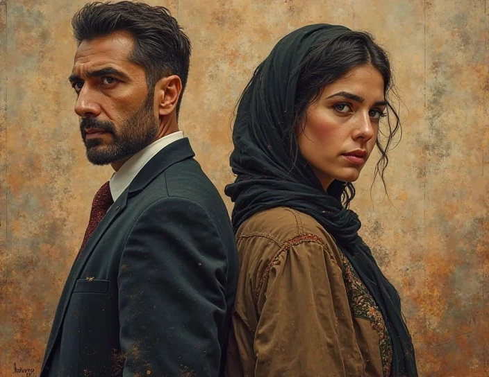 A picture of an Iranian family that accepts a young addicted man with a weak and sick appearance and old clothes with open arms and accompanies him on the way to treatment..