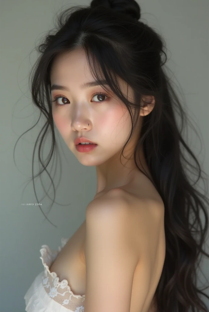 masterpiece、1 beautiful girl、Beautiful Eyes、Puffy eyes、Highest quality, 超High resolution, (reality: 1.4), Cinema Lighting、Japanese、Asian Beauty、Korean、so beautiful、Beautiful Skin、Body facing forward、Face close-up、(Super fanciful)、(High resolution)、(8k)、(Very detailed)、(美しくBeautiful Eyes)、(Very detailed)、 (wall-)、Detailed face、Bright lighting、Professional Lighting、nice smile,Looking at the audience、Look straight ahead、Diagonal bangs、Nogizaka Idol、Korean Idols、(masterpiece, Highest quality, High resolution, 32K), Bianca_Dragon Quest 5, woman, (Brown Hair:1.1, long Brown Hair, Braid:1.1, White Dress, Black long boots:1.1, Huge breasts:1.55, Perfect slim body:1.2), (Futuristic spaceship cockpit, Bright atmosphere:1.2), Grand and fantastical, ((Neutral Color)), (Calm colors:1.2), Very detailed, (Art Station:1.5), Cinematic, Warm Light, Dramatic Light, (Intricate details:1.1), (Natural skin texture, Soft Light, sharp:1.2), (Detailed face, Ultra-dense skin),