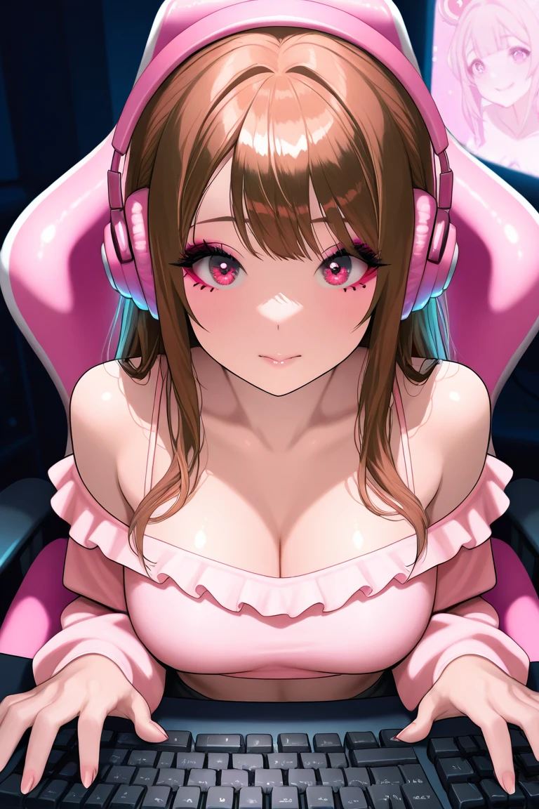 sucking dick, blowjob, 1 girl, open mouth, saliva, drooling, wet, cum on mouth, cum on tongue, cum on face, big boobs, big ass, big thighs, blush, crossed-eyes, front view, looking at the viewer, milf, ahegao, rolling eyes, tongue, d.va