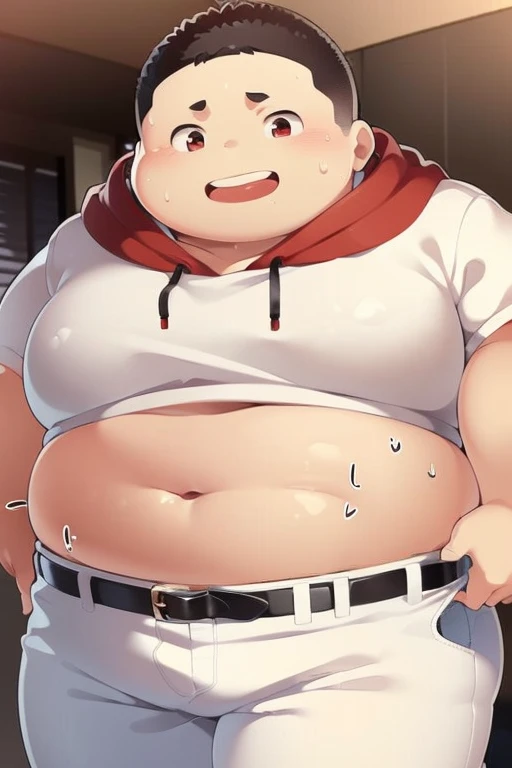 ((androgynous)), beautiful, (pudgy face), (thick),(ikemen), ((boyish)), (handsome), (chubby), belly, muscular, (beefy), ((Ninja)), (cool), ((Wearing a black hood)), (Only the eyes are visible through the hood), (The black bandana obscures his mouth)