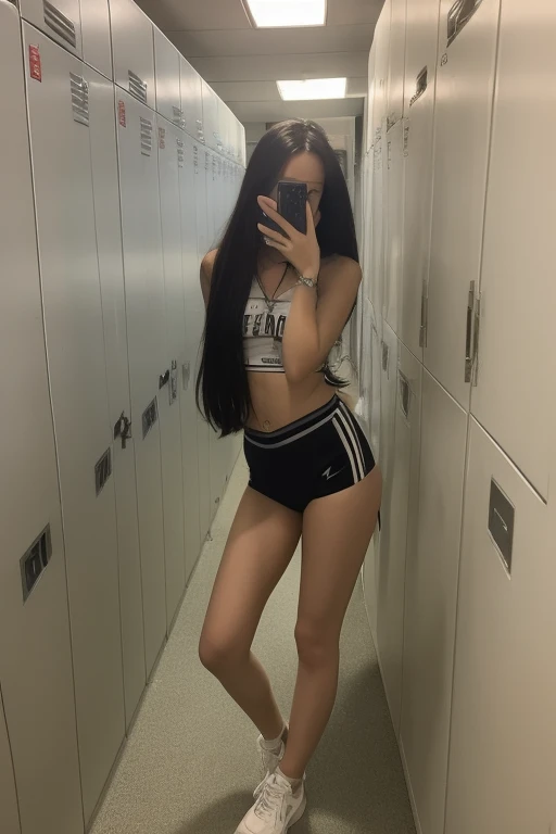 Four 12-year-old high school girls, totally naked, erect nipples,big breasts, thin waist, long and shapely legs, , School, gimnasio de School, watering cans,bathrooms, mosaics (taking selfies with the phone) ultra detailed, 8k quality