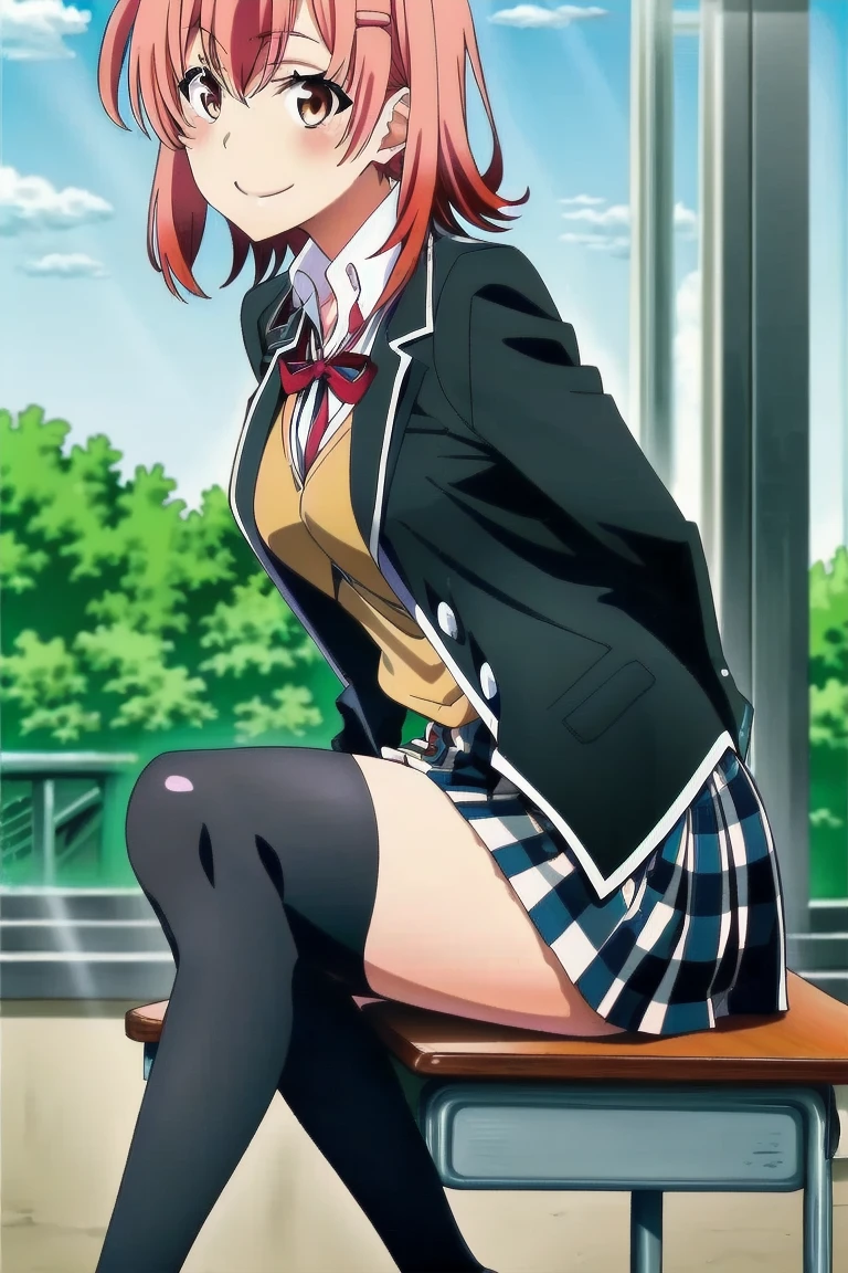 ((2 girls):1.0) , Yukinoshita Yukino , Yuigahama Yui , (waltz dance), school uniform,The wind blows up my skirt,white panties,pink panties,