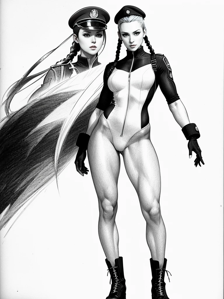 linda mulher lineart, estilo mai shiranui, Rei dos Lutadores, Estilo J. Scott Campbell, usando leite, estilo artgem