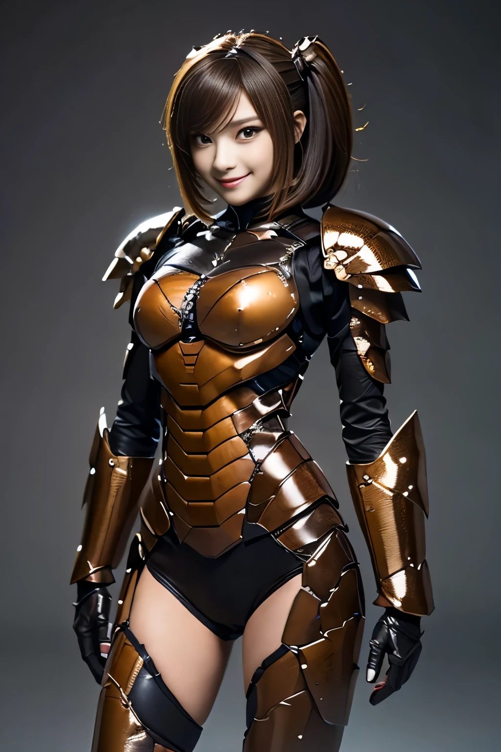 (high resolution,masterpiece,best quality,extremely detailed CG, anime, official art:1.4), realistic, photo, amazing fine details, all intricate, gloss and shiny,awesome many layers, 8k wall paper, 3d, sketch, kawaii, illustration,( solo:1.4), perfect female proportion,villainess, (fusion of dark brown cockroach and lady:1.4), (brown cockroach form lady:1.2), (brown cockroach lady:1.2), (fusion:1.2), (solo:1.4), (evil smile:1.2), muscular, abs, (cockroach brown exoskeleton bio insect suit:1.4), (cockroach brown exoskeleton bio insect armor:1.2), (brown transparency cockroach wing:1.4), (brown cockroach antennae:1.3),