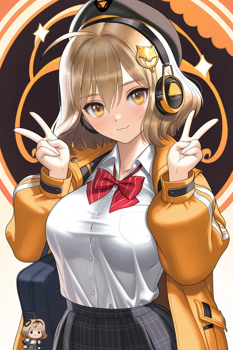 Headphones, red cheeks, detailed details (face, eyes, eyebrows, eyelashes) official art, masterpiece, highest quality, portrait photo of one girl, 16-year-old girl, wearing a yukata, (silver color, metallic, ) 8k, blonde, short hair, high resolution, ( butt:1.2)(headphones:1.2), (excellent rendering, stands out in its class), (great detail, good lighting, wide angle), big breasts (0.6), plump thighs, absolute area, detailed background,