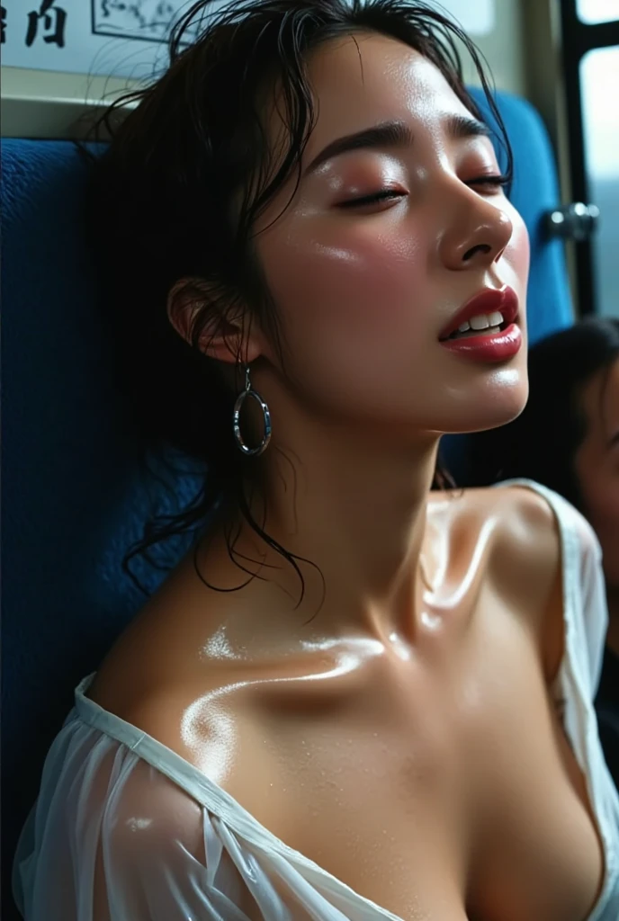 Best quality, masterpiece, ultra high res, (photorealistic:1.4), raw photo, 1girl, DARK hair, shiny skin, WET BODY, dramatic lighting, full body, bitch, micro bikini, huge breasts