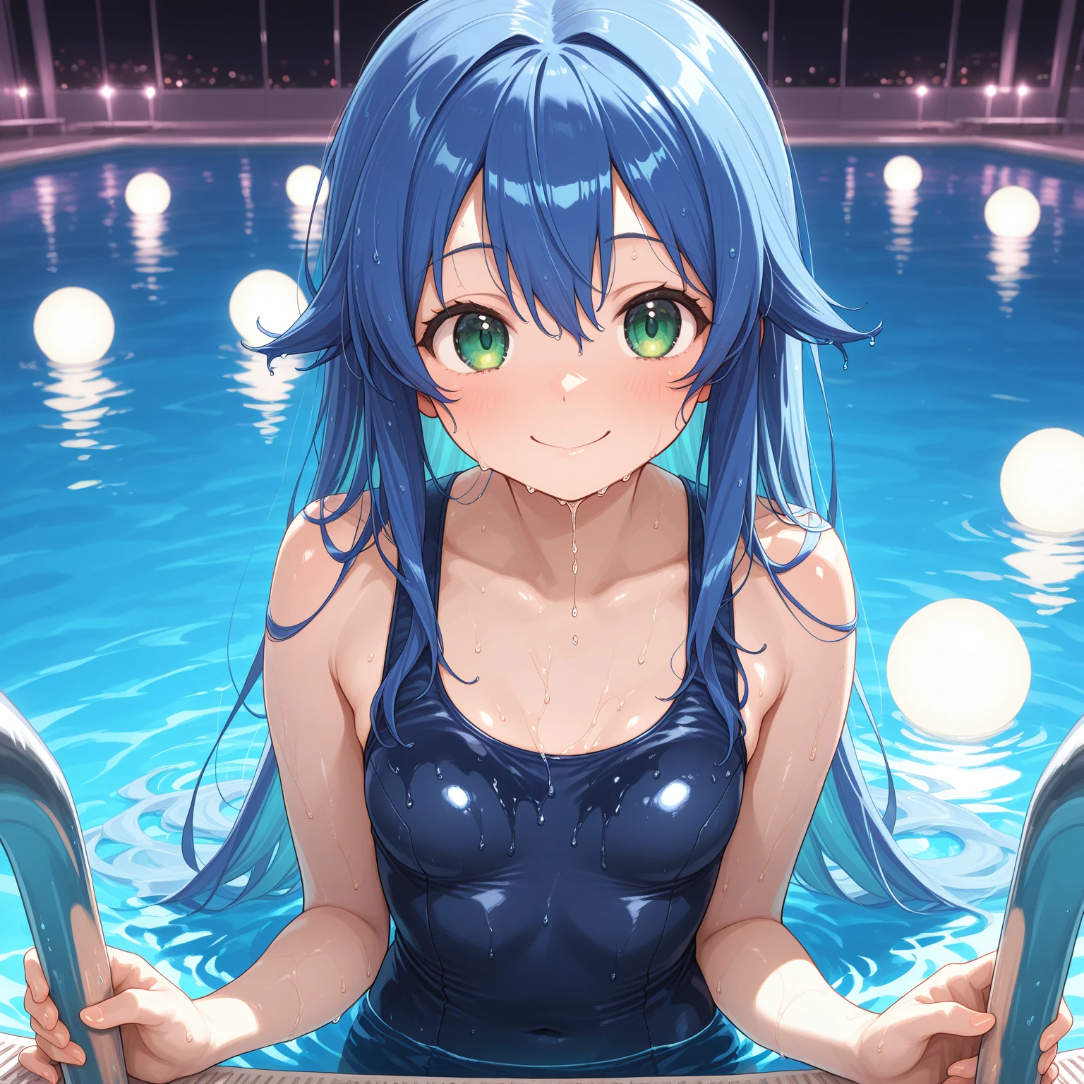 ((Masterpiece)), ((Best Quality)), (Very Detailed), ((Very Detailed)), 4K, (8K), very aesthetic, absurdres highres, Draw male and female participants enjoying a sunny pool party. They are wearing colorful swimsuits and enjoying playing in the pool. With a blue sky and sun in the background, deck chairs and umbrellas line the poolside. Participants are smiling, tossing beach balls to each other, and relaxing on floats. The sun's rays reflect on the water surface, creating a scene full of fun and vibrancy.