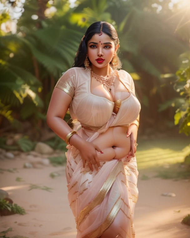 1 Heavenly beautiful and goddess beauty cute and sweet looking face Arabian woman in front of Lofoten Islands Archipelago, Heavenly beautiful Overweight, Heavenly beautiful Extremely fat, Heavenly beautiful and attractive Chubby figure , Heavenly beautiful looking and eye catching luxury style Indian tradition style saree, reaching out, Heavenly beautiful Arabian woman, 16k, High resolution, masterpiece, highest quality, fine skin, close up figure view, Realistic Photograph