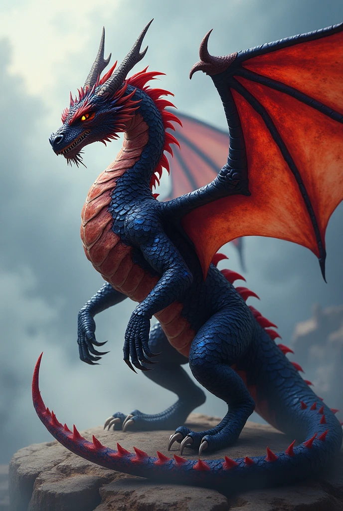 Monster Hunter、((Rathalos))、Red scales all over the body、Dragon、Blue Eyes、Erect penis、(((Fucking from behind)))