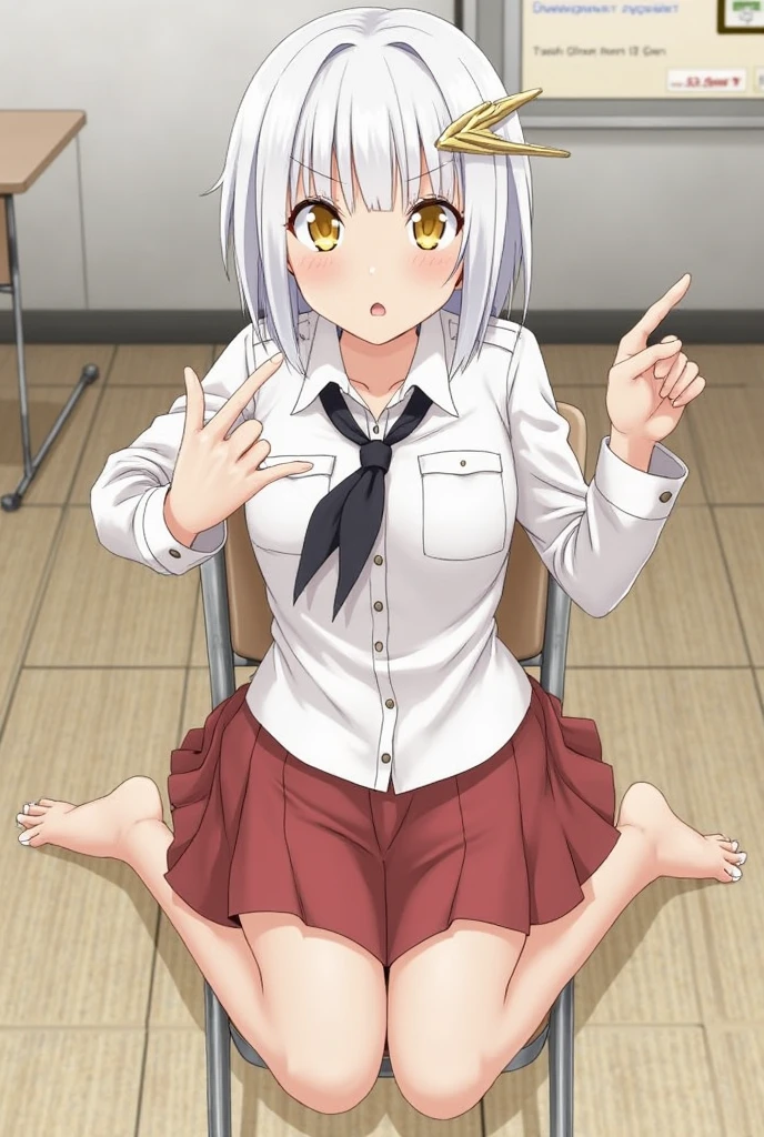 masterpiece, highest quality, 1 girl, blue eyes, ,Long Hair(Black)、(masterpiece),(highest quality:1.0), (Ultra-high resolution:1.0), 8K, anime, masterpiece、Provocative look Fair skin Upper thigh、Highest quality detailed eye, naked、Shiny nipples、Small breasts、Crouching、I'm leaning back、Look up、Sticking out your tongue、drooling、Sweating、Sleepy eyes、orgasm、Detailed limbs、tsurime、Having sex with vigorous hip movements、longeyelashes、french braid、drop shadow、anime style