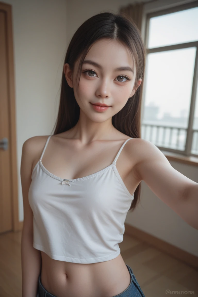 ((best quality, 8K, masterpiece: 1.3)), 1 Girl, Slim Abs Beauty: 1.3, (Casual hairstyle, Large Breasts: 1.2), skirt: 1.1, Very delicate face, Delicateeyes, Double eyelids, Home