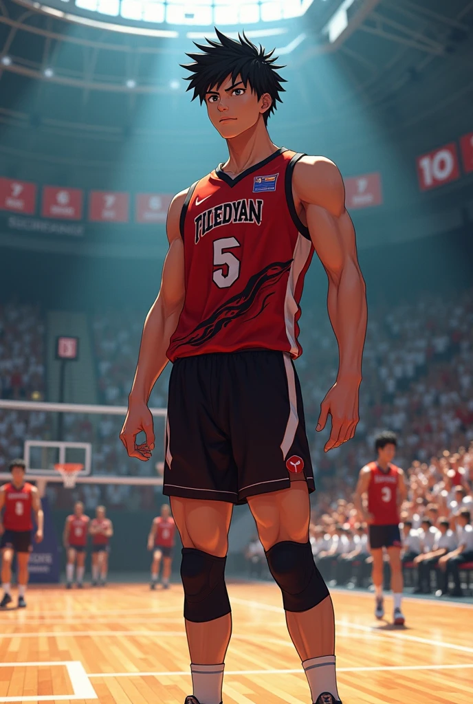 anime Volleyball playing boy