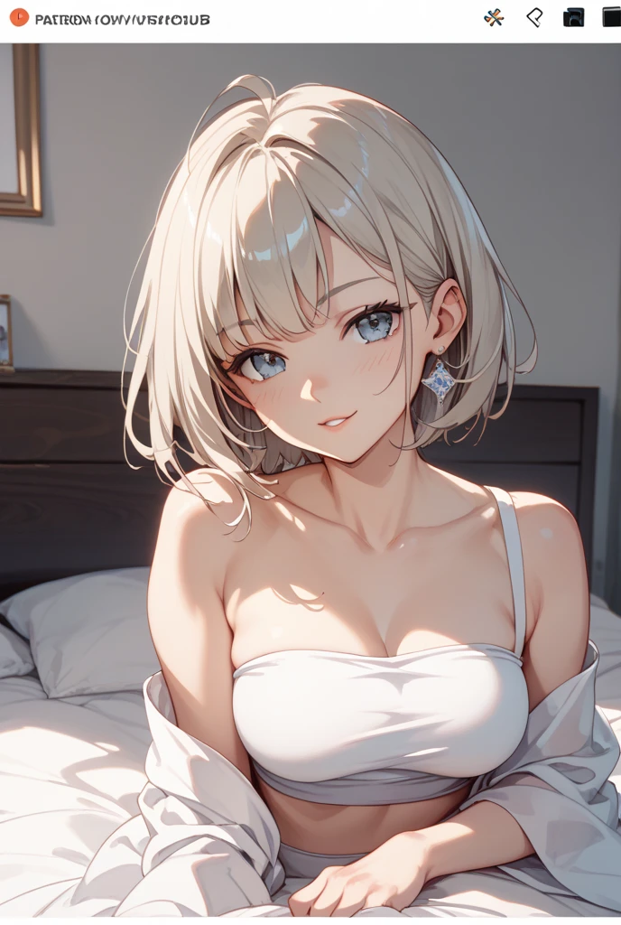 a young girl sitting on a couch, a small white pomeranian puppy crawling on her lap, a birthday cake in front of her, blowing out the candles on her birthday cake, very pale skin, delicate facial features, 16 years old, (best quality,4k,8k,highres,masterpiece:1.2),ultra-detailed,(realistic,photorealistic,photo-realistic:1.37),extremely detailed eyes and face,longeyelashes,detailed jewelry,intricate lace dress,soft warm lighting,vibrant colors,elegant,beautiful detailed eyes,beautiful detailed lips,detailed flower decorations,birthday party atmosphere