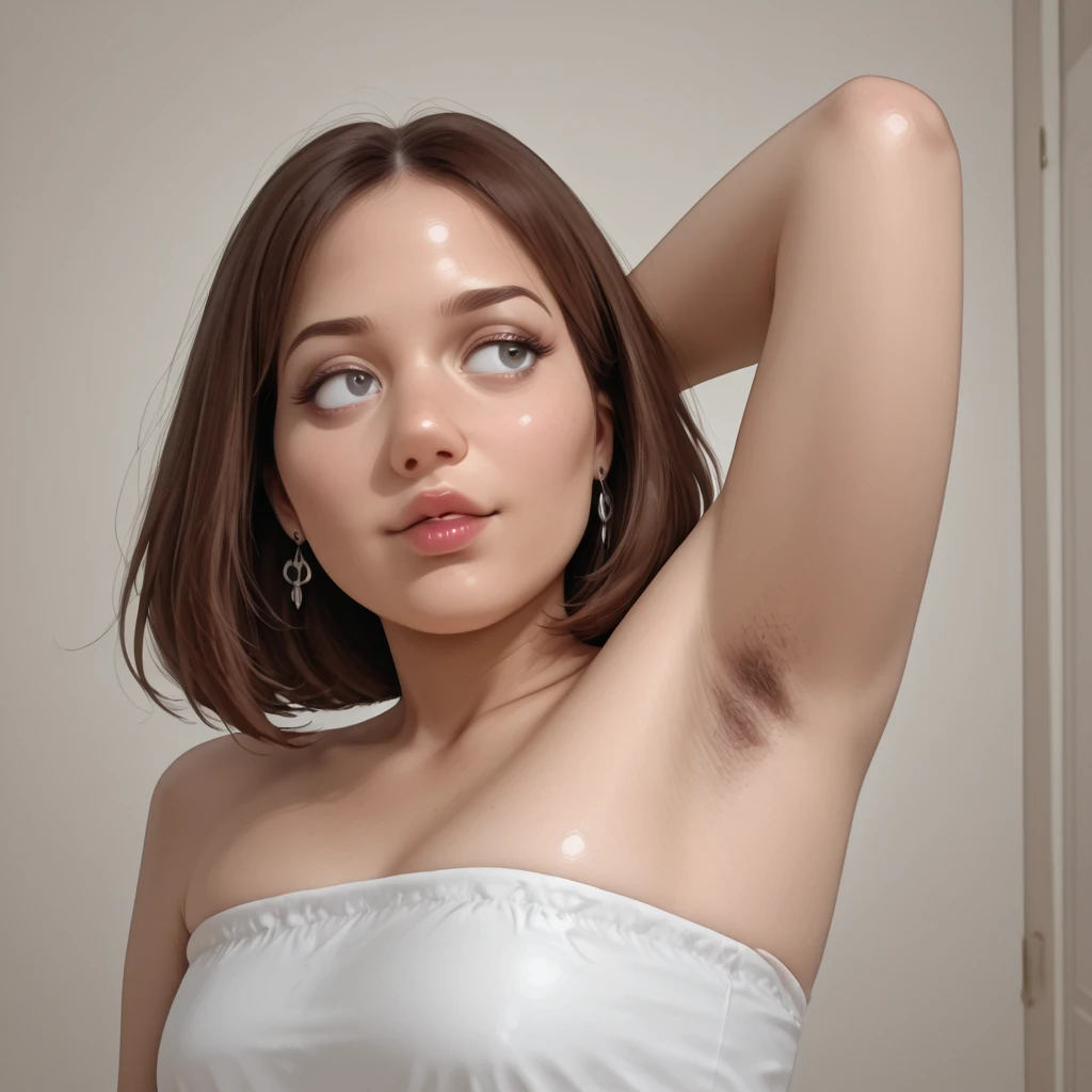 creates a naked star with very big tits filled with a lot of cum on her face,tits and vagina, I want the semen to show