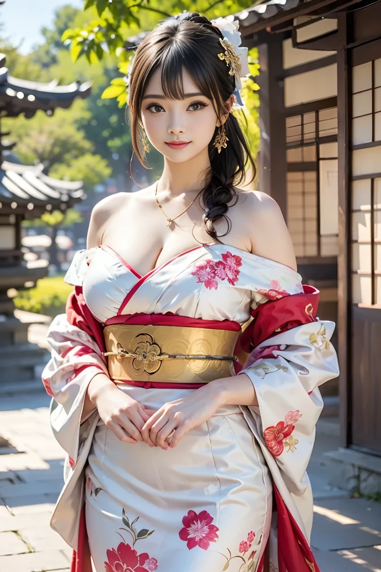 (highest qualityr、8k、32K、obra maestra、超A high resolution、(((Mujer Oiran))),22year old、((maikurobikini)),(Tetas colosales)、(((escote de la mama))),((senos extremadamente pesados)),(Sign in Hair)、Abdominales、El cuerpo perfecto、(((axila))),((flor pluma mujer)), rasgos faciales delicados, ultrarrealista, hyper-realistic, 鎖骨、sombra、Octane representation、hermoso、(((Toostock))),((maikurobikini)),((Wear a beautiful kimono with a high degree of exposure)),Cara hiperdetallada、Ojo lipiniano detallado、二重まぶた、(((Toostock))),(Seductor)、((agitation:1.5))、maikurobikini、((ombligo))、mystical expression、Antecedentes del santuario、Japan's Old Town、((Senos pesados)),Toostock、Mecosuji、Un precioso kimono con un delicado estampado floral...alto contraste、(((Kimono colorido))),Senos pesados、((un ombligo)).((Toma una variedad de poselicker sexy、Kimono se desprende、Luz natural、（Una persona que ve con ojos tranquilos y de diosa）felicidad:1.2)、Altamente expuesto、hermoso、(((Toostock))),