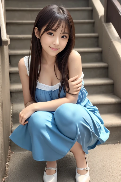 German woman in blue dress sitting and peeing , Cute anime waifu wearing nice clothes, Popular topics on cgstation, 8k high quality detailed art, Anime barbie doll dressed in white, Very detailed and beautiful fan art, Very detailed artgerm, squatting anime girl, flowing magic robe, Beautiful anime woman, wopsonsakimicchan