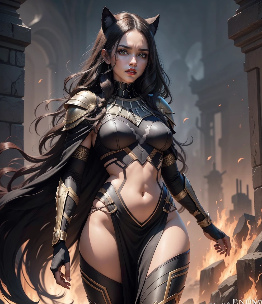 Beautiful female tiefling warrior, red skin, lean athletic body, tall, long curly black hair, amber green eyes, metal armor, amazing beautiful athletic toned body, at the ruins of a temple at a volcano, Beautiful D&D Character Portrait, Ominous, Dark Fantasy, Detailed, Fiverr Dnd Character, Octane Render, Digital Art, Extreme Detail, 4k, Ultra Hd, Polished, Beautiful, Hyperdetailed, Intricate, Elaborate, Meticulous, Anime Character, Detailed, Sharp Focus, Wlop, Character Design, Unreal Engine, 3d Rendered, Volumetric Lighting, Reflections, Glossy, Digital Illustration,Unreal Engine, 3d Rendered, Volumetric Lighting, Reflections, Glossy, Digital Illustration, Sensual Pose, Suggestive Pose, Full Body Shot, anatomically correct, 💖❤💕💋❣