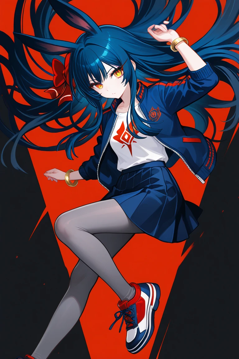 1 girl, 20 years old, full body, waistcoat, high ponytail, black hair,