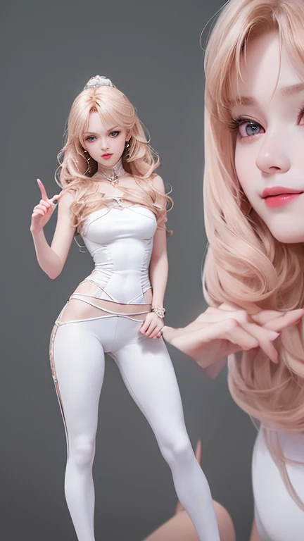 a woman in a silver silky long dress , silver high heels, elbow length gloves, diamond hair piece, 17 years old, shoulder length slightly wavy hair, ((champagne coloured hair)) and gleaming detailed vibrant hazel eyes, slim frame, medium breasts, long legs, beautiful face, small butt size, small feet size, small hand size, perfect hands, scary face, beautiful face, pretty face, hot woman, British woman, cream skin, small soft pink lips , small breast size, slim figure,