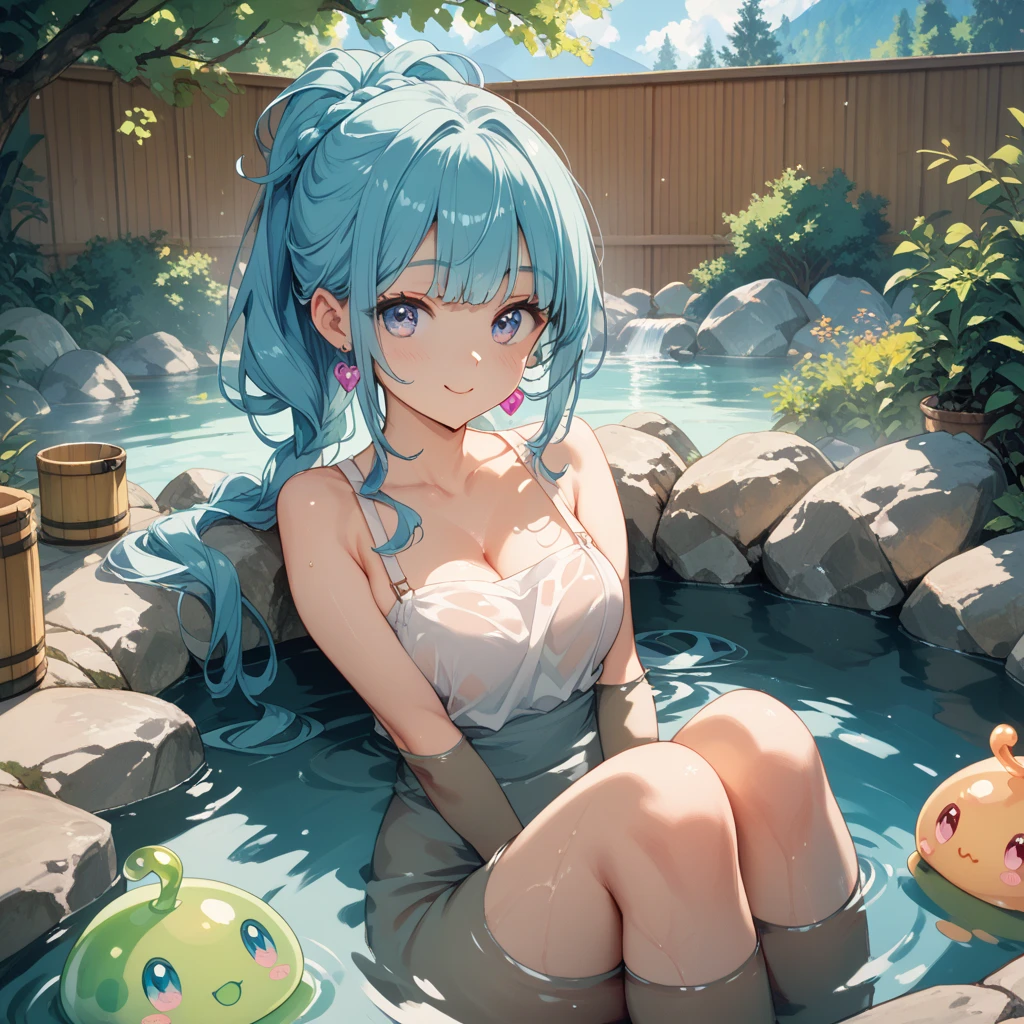 (extremely detailed, best quality, masterpiece) A girl sitting on top of a sea turtle, laughing joyously, wearing an ultra-stylish seapunk outfit. As the gentle rain falls on a dark beach at night, the turtle shell serves as her perch. Within the ultra wide-angle view, there is an arctic background that is visible, with a stunning waterfall acting as a backdrop. Dreamy, warm lighting adds a beautiful glow to the scene.