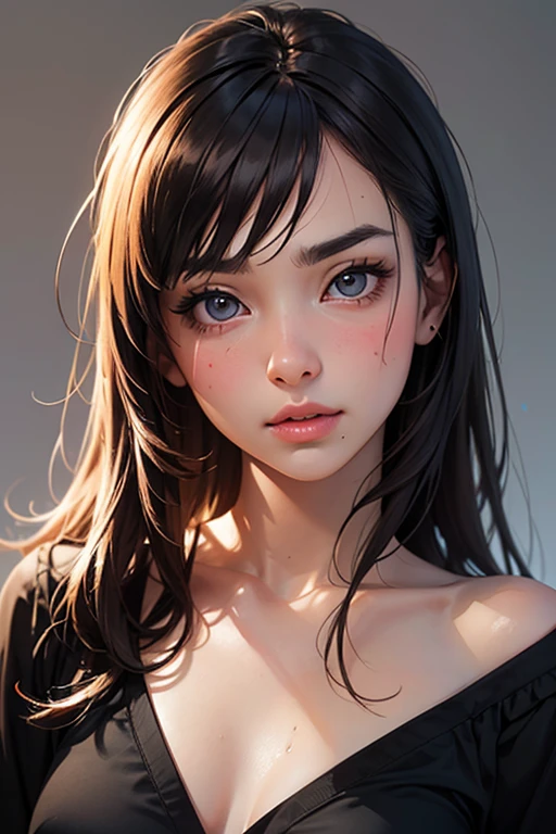 (work of art:1.3), (8K, photorrealistic, CRU photo, best qualityer: 1.4), (1 girl), beautiful  face, (lifelike face), (Bblack hair, shorth hair:1.3), beautiful hairstyle, realisticeyes, beautiful detailed eyes, (realisic skin), beautiful fur, (Sweater), absurderes, appealing, ultra high resolution, ultra realistic, highy detailed, golden ratio