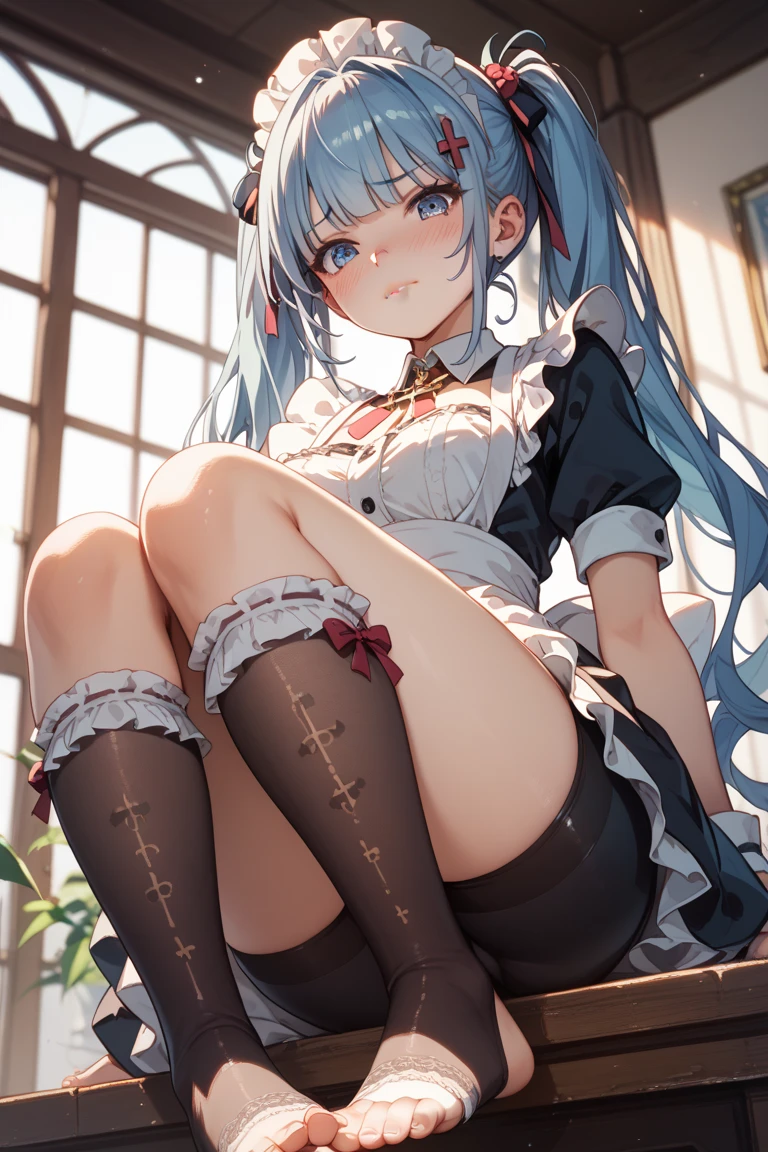 ((Highest quality)), ((masterpiece)), (detailed), (High resolution), 1girl, 独奏, full blush, drunk, evil grin, naughty face, gothic lolita, black dress, red skirt, clothed, show off nipple, side-tie panties, spread legs, NSFW, sweat, rittle wet, depth of field
