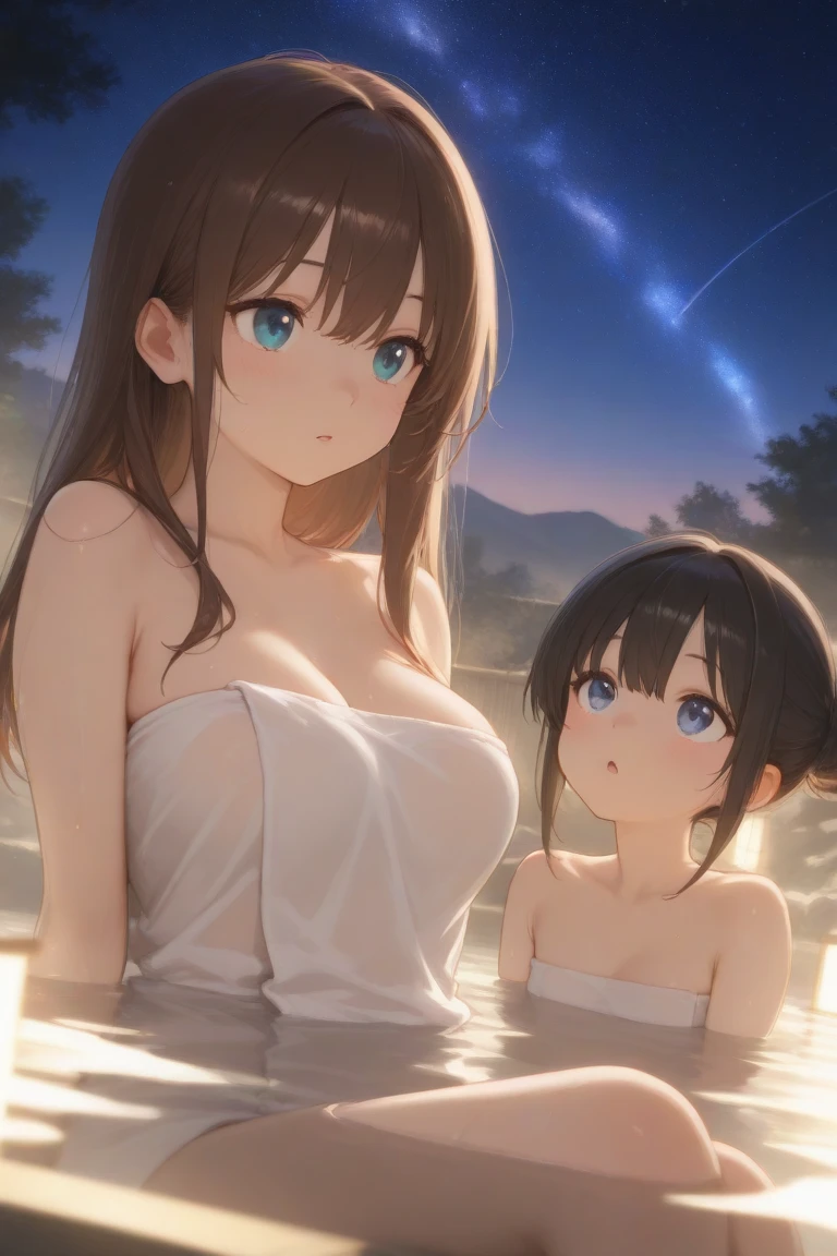 Kasumi Toyama,Band Dream!,(Mother and daughter:1.8), (Two Women:1.6),(Happy smile:1.3),Peace of mind,peace of mind,Trance,Purple eyes,(Absurd, 8k, 4K, Tabletop, Extremely detailed:1.2), Highest quality, Perfect Anatomy,Perfect Face,Heart-shaped pupils,Being spoiled,looks happy,(big breasted mother:1.5),(A girl with very small breasts:1.5),Acme,Masterpiece Nipples,Black pubic hair,Erect nipples, (全裸のMother and daughterが並んで座っている:1.6), (Firm and huge breasts:1.5), nsfw, NUDE, (In the hot spring:1.5), (Hot bath:1.4), (Sweaty:1.5), (peeing:1.7), (spread legs:1.5)