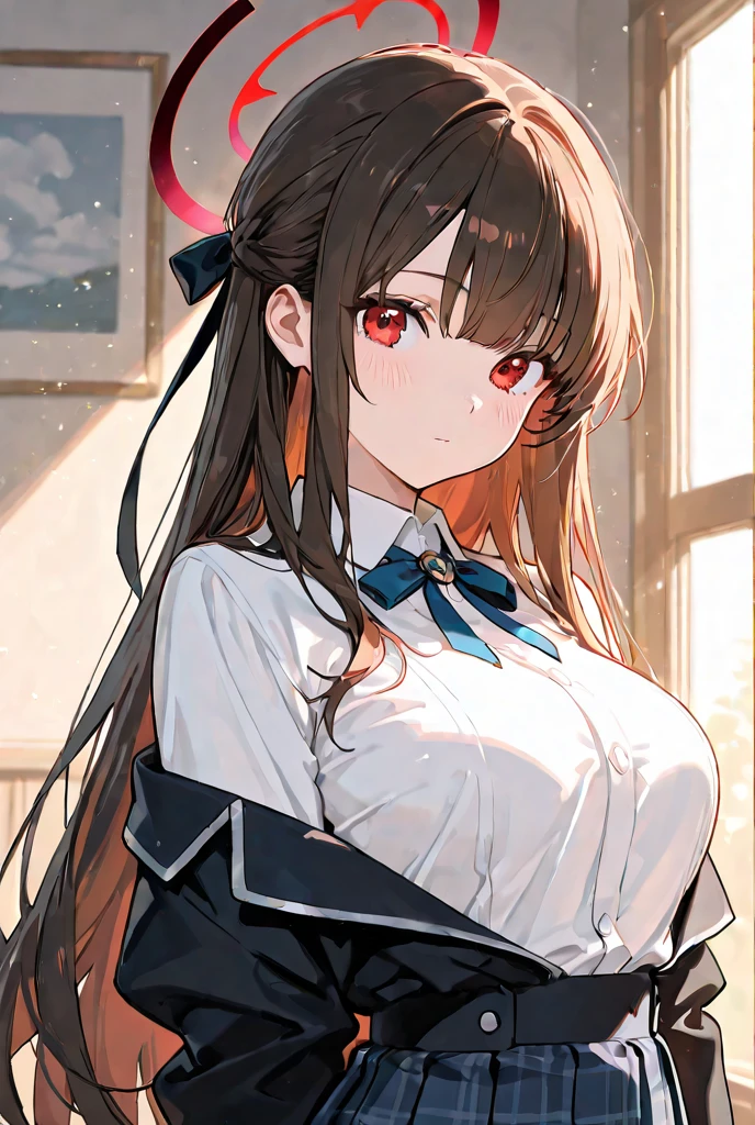 (best quality), (masterpiece), ((beautiful:0.75) cute girl:0.75), [clear and clean] pixiv (illustration), (HuTao/(GenshinImpact/)), red eyes, flower-shaped pupils, hat, long brown hair, bangs, twintails, black skirt, school girl, wide sleeves, medium breast, lingerie, hot body, cum in mount, wet clothes(/Bras are visible/)