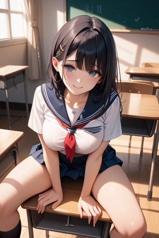 masutepiece、masterpiece、top-quality、ultra-detailliert、hight resolution、hight resolution、8K Portrait、Unity 8k壁紙のhigh-detailCG、Unity 8k壁纸、Cute little:1.5、Lori:1.5、Highly detailed CG Unity 8k wallpaper、逼真、realperson、Cute little、 Portrait photos、shinny skin、high-detail、(sixteen years old:1.2)、(1人)、Beautiful clear eyes、Ultra-fine depiction、delicated face、Lovely lips、skinny body、Big breasts thin waist、Thin leg、(school classrooms:1.6)、
1girl in, Cute, Perfect face, Seriously, (blush:1.5),
Big breasts,((School Uniforms:1.2)),(((Clothes lift:1.5))), (((Nipples))), Detailed description vagina,Show vagina,Spread legs,spreading pussy,((cum in vaginas:1.5))