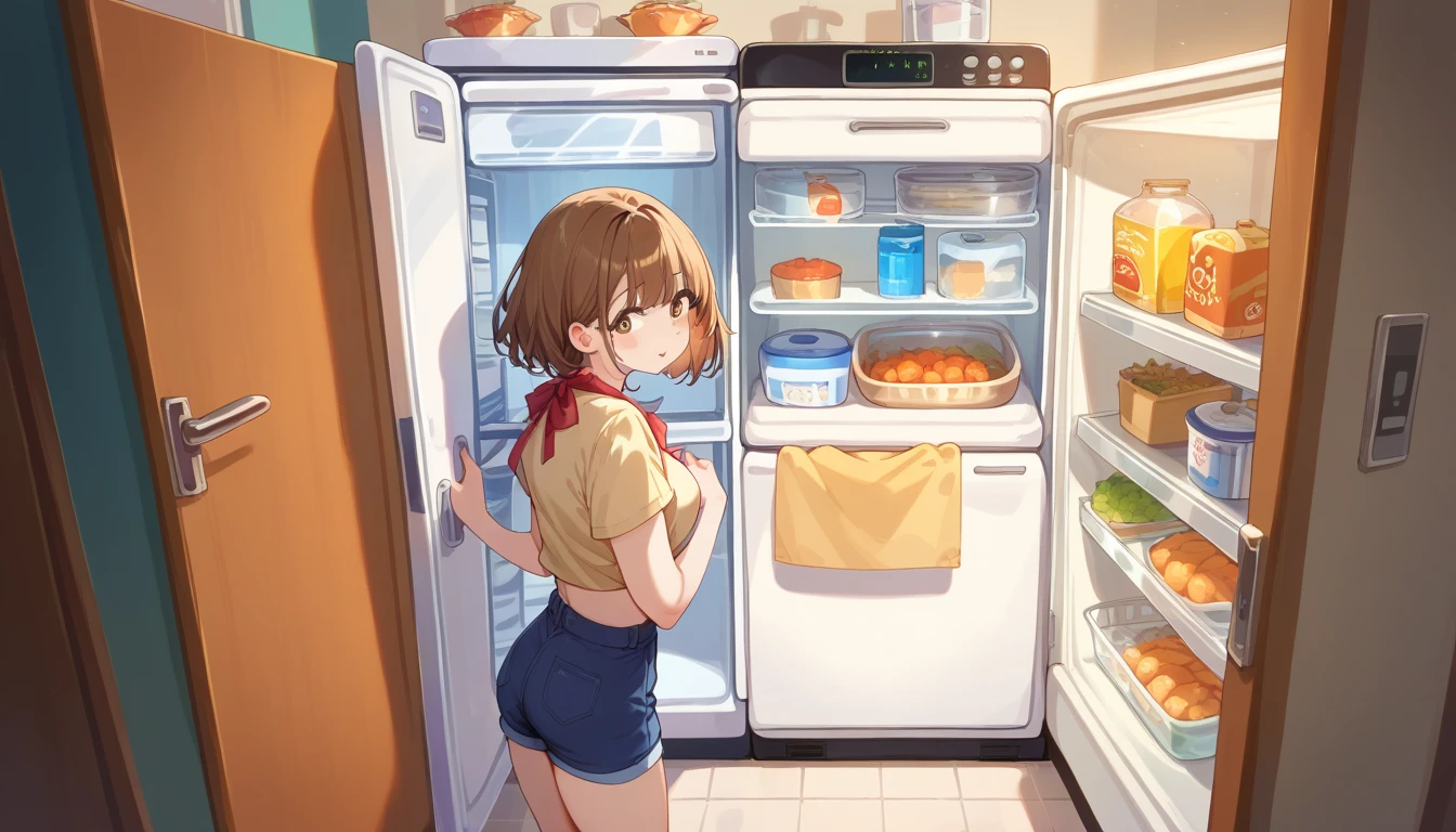 junior high school，Girl，Barefoot，Rope binding，Constraints，SM, refrigerator 