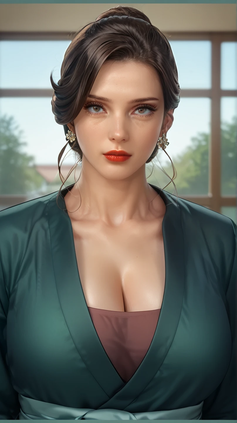 fashion model 30 years old, adult, Huge long saggy breasts, looking at the audience，cleavage，cleavage
[[[[特写cleavage]]]], [[[[]]]], [[[[Cole]]]], [[[[bshoulder]]]], perfect eyes, perfect iris，perfect lips，perfect teeth，Perfect skin，long face，Soft headlight，high dynamic range，movie girl，casual，The background is peach blossoms，without hat，（pastel colors：1.2）