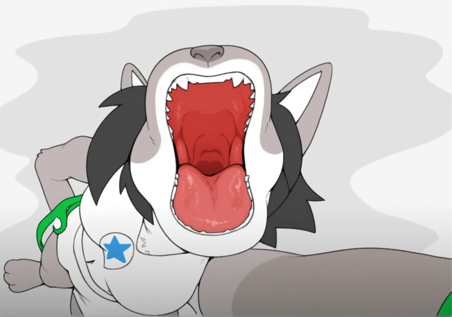 (duo) Machgaogamon ((deep Throat)) let's add a hard and thick black penis ((oral penetration:1.1)) moaning delicious sensual expression on the face ((cum:1.8)) (hands handcuffed up chain:1.1) (tongue out) (manga comic)