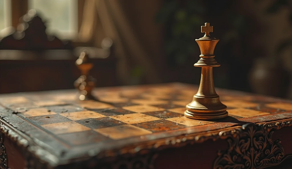 Chessboard viewed from above