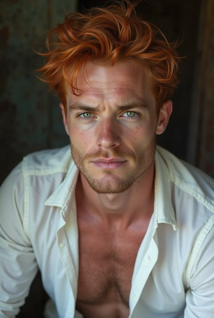 Please create me a fat sack with red hair and lots of pimples and freckles on his face and make him ugly