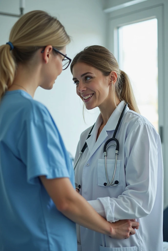 Woman viewed by gynecologist