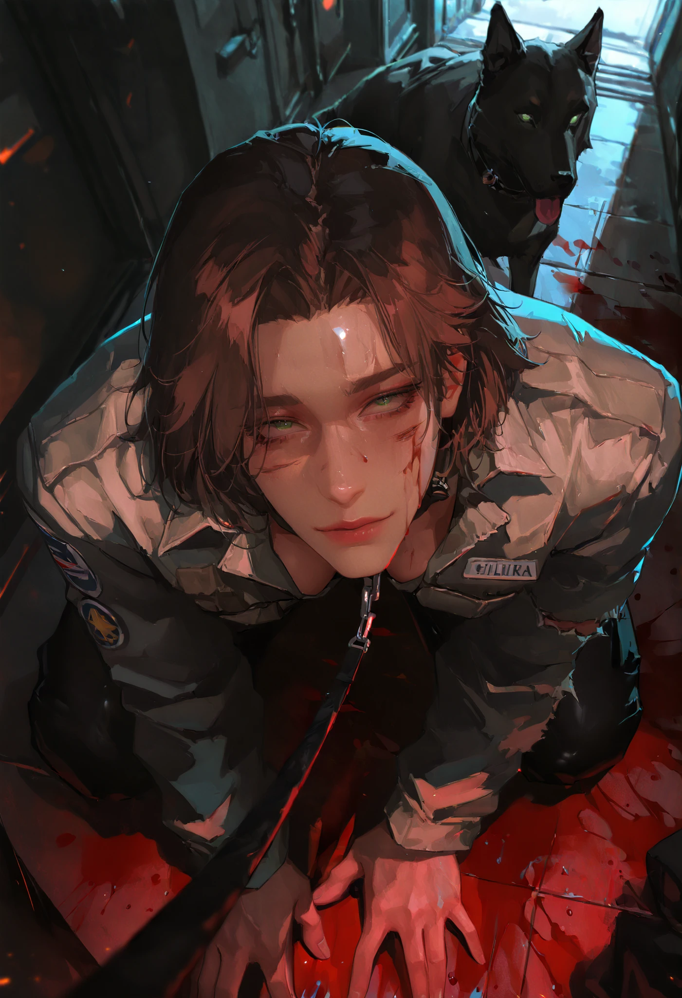 (masterpiece, top quality, best quality, official art, beautiful and aesthetic:1.2), (1girl:1.3), extreme detailed,colorful,highest detailed ((ultra-detailed)), (highly detailed CG illustration), ((an extremely delicate and beautiful)),(from side),cinematic light,((1mechanical girl)),solo,full body,(machine made joints:1.2),((machanical limbs)),(blood vessels connected to tubes),(mechanical vertebra attaching to back),((mechanical cervial attaching to neck)),(sitting),expressionless,(wires and cables attaching to neck:1.2),(wires and cables on head:1.2)(character focus),science fiction,white background,(blood:1.5)