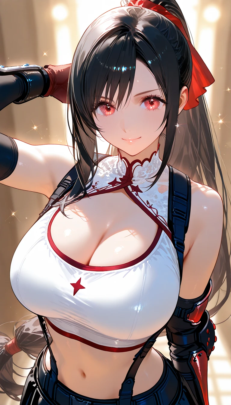 masterpiece, best quality, ultra high res, beautiful detailed hair detailed face, perfect feminine face, an anime drawing inspired by Torii Kiyonobu I, pixiv, (((attractive taihou))), azur lane, twintails hair, ((busty:1.5)), (deep cleavage), ahoge, black hair, hair ornament, ((red evening gown)), (sitting down), cross-leg sitting on the couch, evil face, smirk, cynical stare, art by sakimichan, george kamitani, akira yasuda