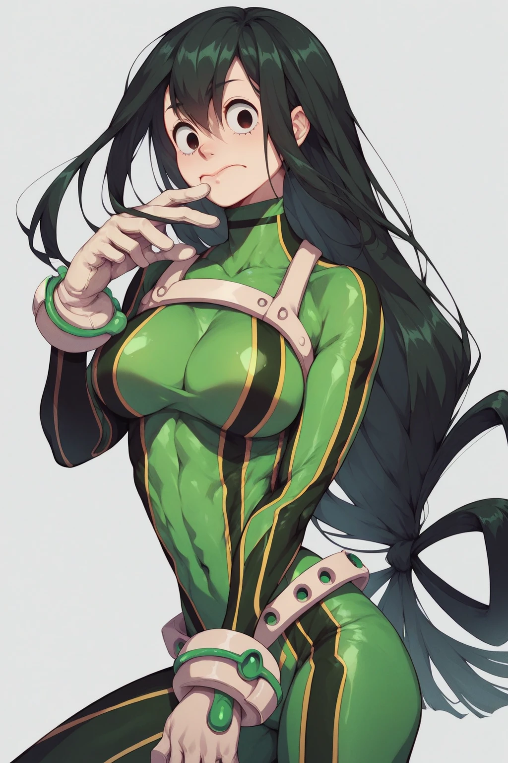 Female Combatant、Green haired Japanese girl、Close-up of a girl in a red leotard、Red shiny leotard、Black fishnet stockings、Black boots、Saiyan Girl, wonderful, Nano Girl, Female body type, Inspired by Hiromu Arakawa, Anime Manga Robot!! Anime Girls, Fubuki, Full Body Suit, by Hiromu Arakawa、wonderful, silk, Beautiful and attractive anime teen, Anime Girls of the future, tears,Drooling,Pee,Sweat,Tongue out,incontinence,Peeing、Estrus、Eyes wide open,Estrus,Blushing,Nipples are erect,Face is hot、Lust、incontinence、Armpit Hair、pubic hair、Nipples are erect、My crotch is wet、Stabbed with a sword